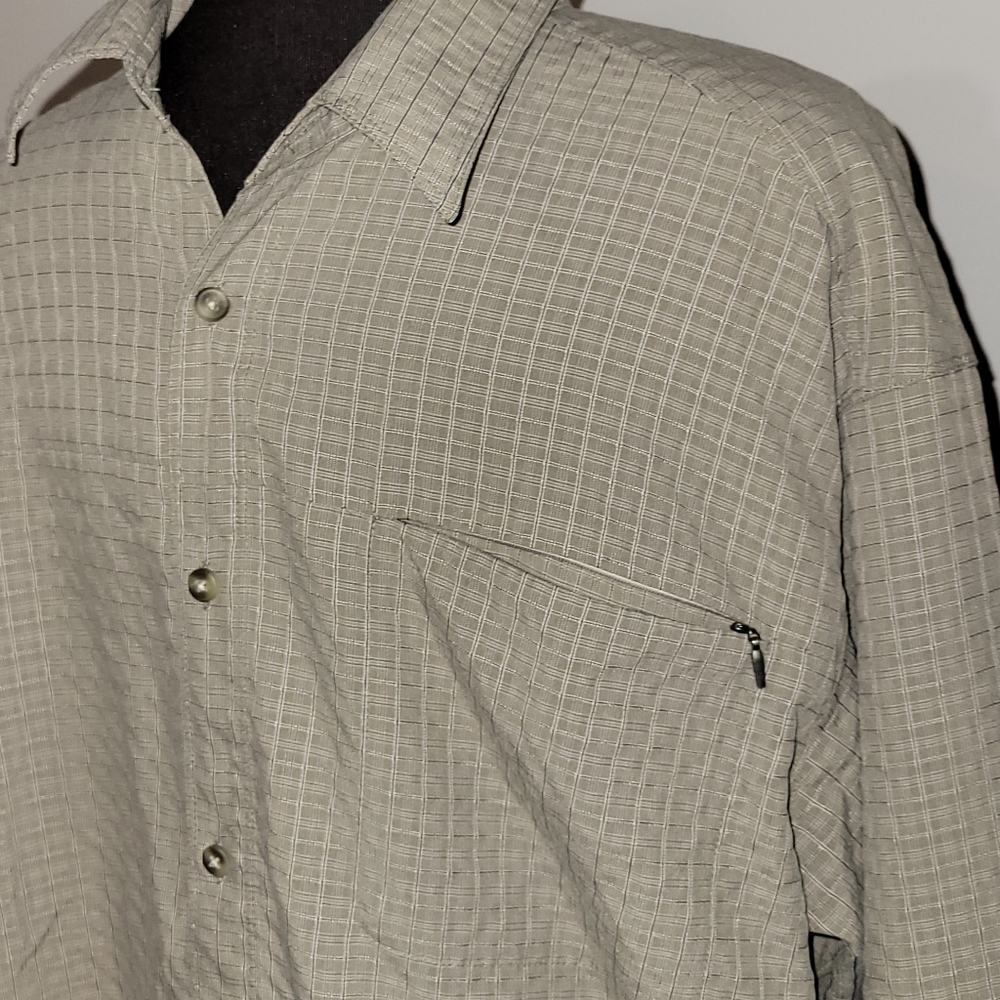Columbia Sportswear Mens Brown Plaid Long Sleeve B